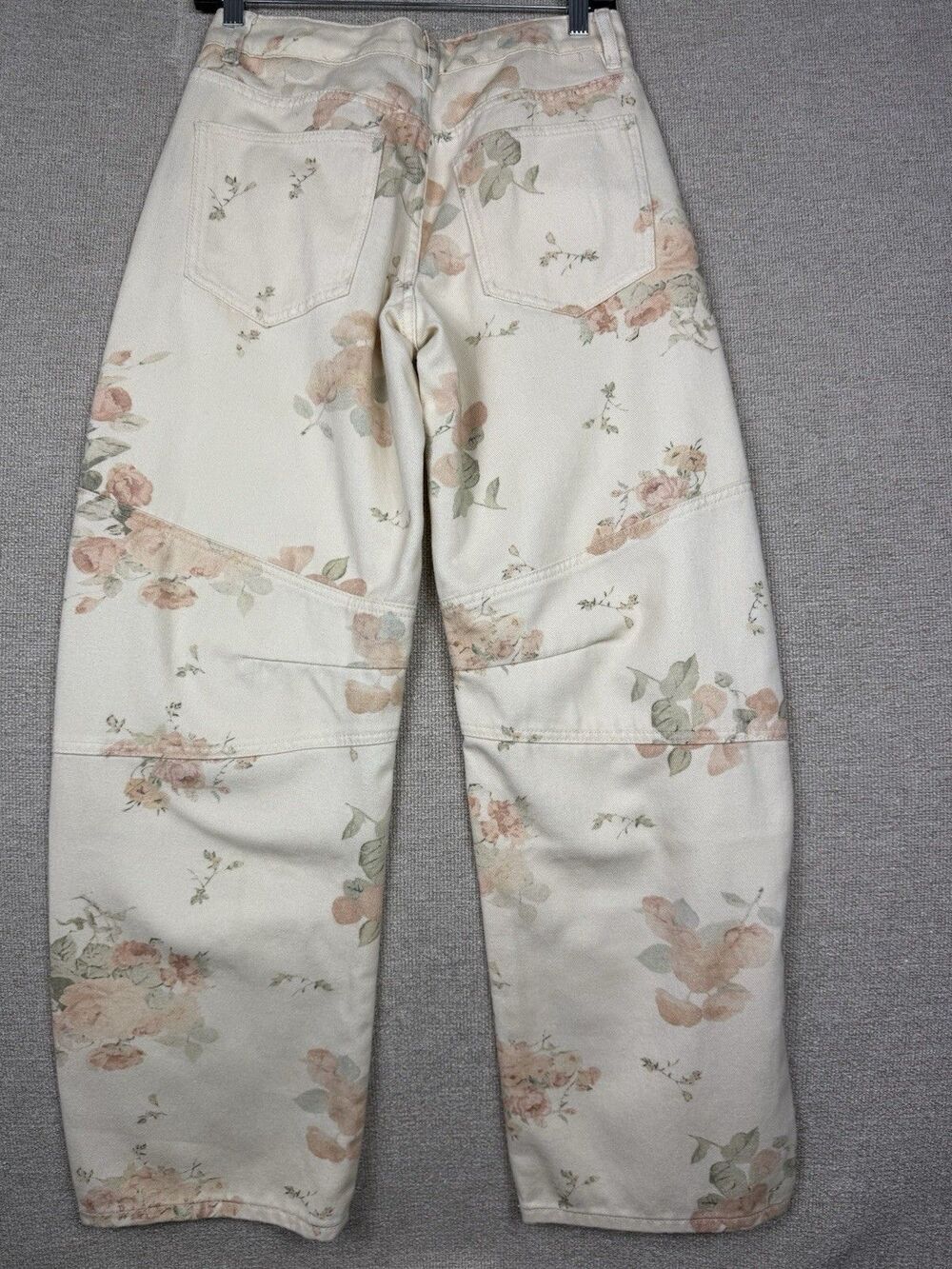 Cali 1850 Floral Barrel Jeans Size 26 Low Rise Printed Denim Pants NWT - Picture 8 of 11
